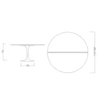 Tavolo Tulip Saarinen H 74 Allungabile in Laminato Liquido Nero Made in Italy - Scarlet Viadurini