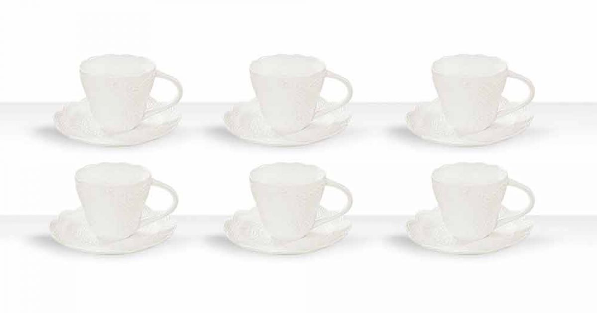 Compra Set di 2 tazze da caffè con piattino in scatola a colori WL‑993007/2C all'ingrosso