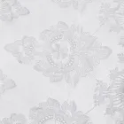 Tenda di Lino Leggero con Organza e Ricamo Bianca di Lusso Italiano - Marinella Viadurini