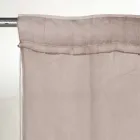 Tenda di Lino Leggero con Organza e Ricamo Gotico al Centro di Lusso - Marinella Viadurini