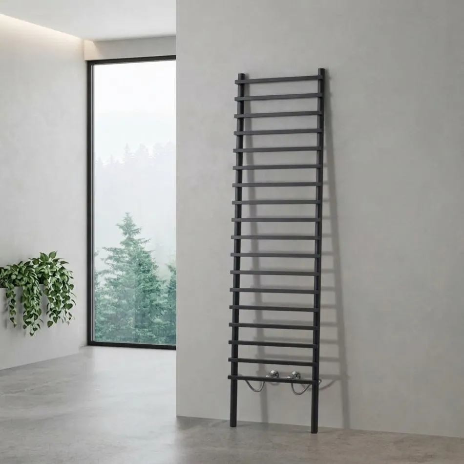 Termoarrdo Idraulico in Acciao al Carbonio Nero Made in Italy - Raggio Viadurini