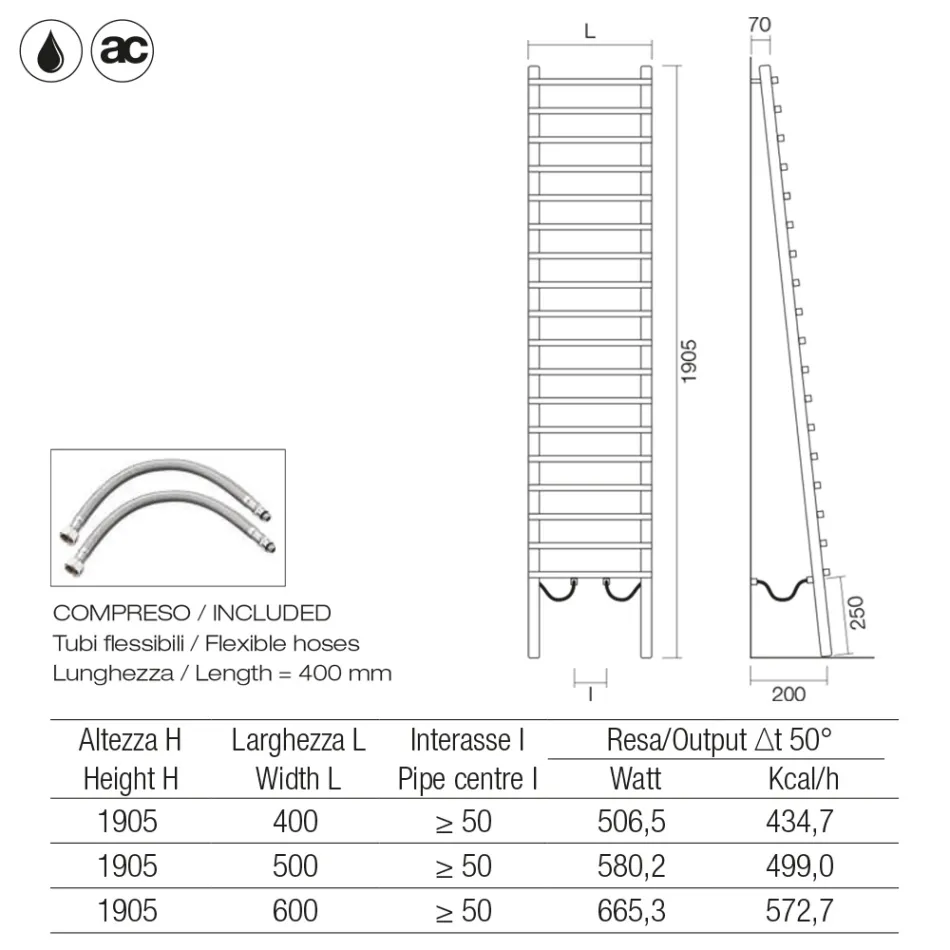 Termoarrdo Idraulico in Acciao al Carbonio Nero Made in Italy - Raggio Viadurini