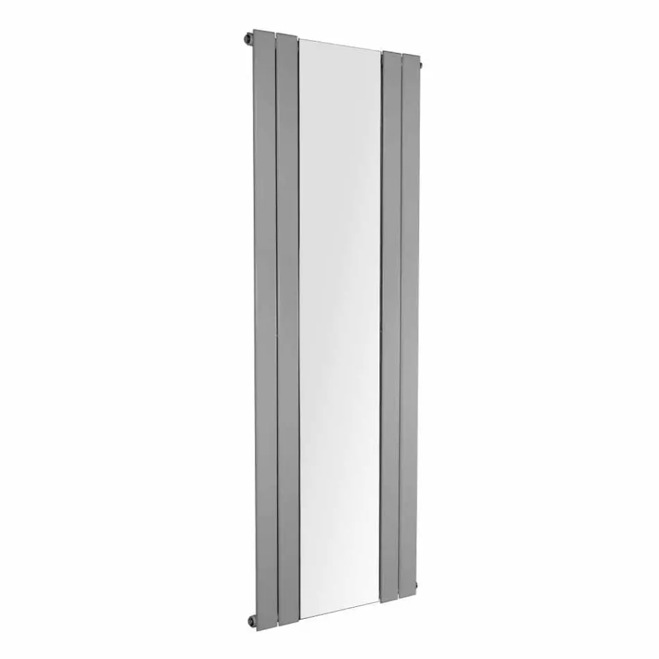 Termoarredo Bagno Verticale Design in Acciaio con Specchio a 587 W - Picchio Viadurini