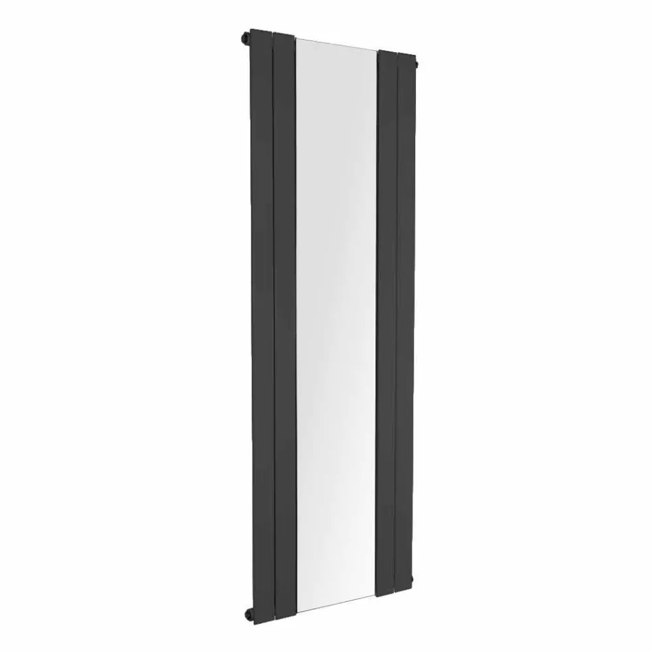 Termoarredo Bagno Verticale Design in Acciaio con Specchio a 587 W - Picchio Viadurini
