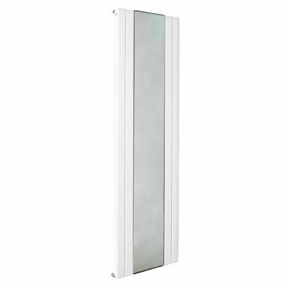 Termoarredo Bagno Verticale Design in Acciaio con Specchio a 587 W - Picchio Viadurini