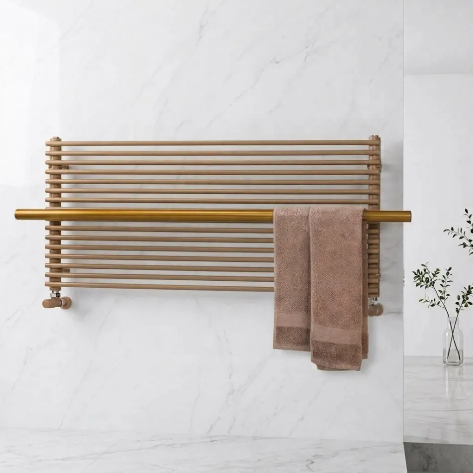 Termoarredo Beige Misto in Acciao al Carbonio Realizzato in Italia - Solaris Viadurini