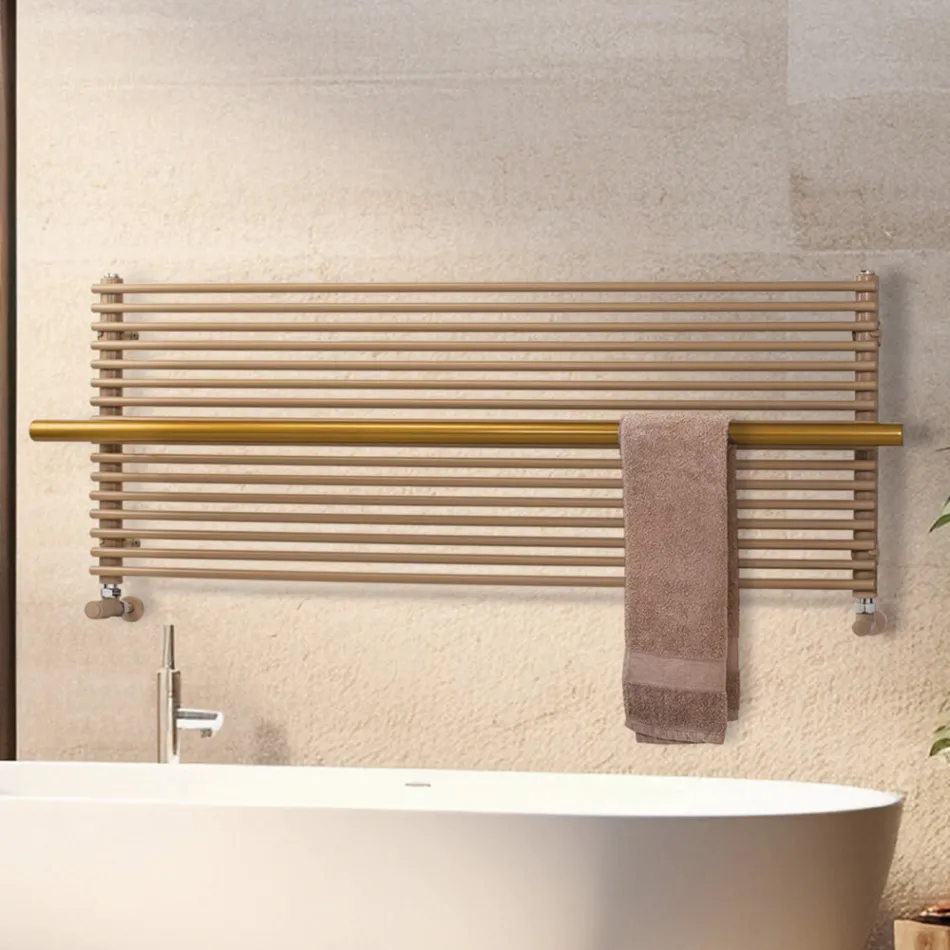 Termoarredo Beige Misto in Acciao al Carbonio Realizzato in Italia - Solaris Viadurini