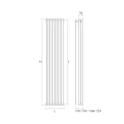 Termoarredo con Sistema Idraulico in Acciaio al Carbonio Made in Italy - Crema Viadurini
