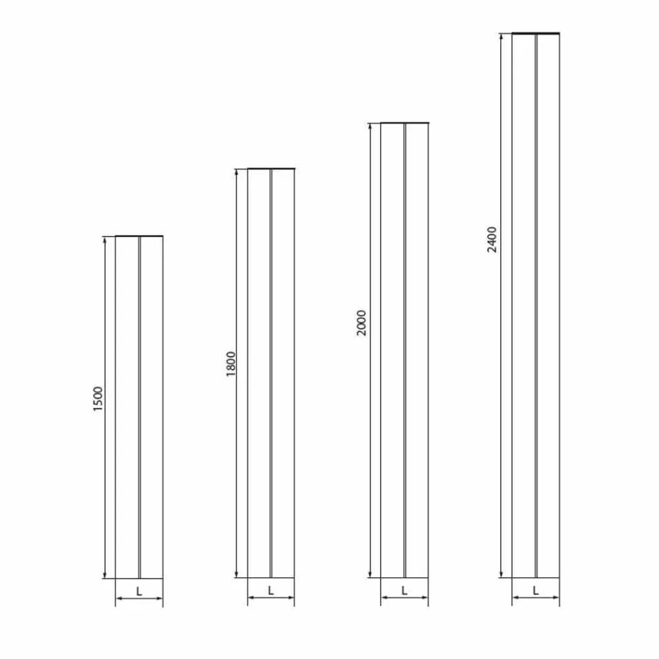 Termoarredo da Bagno Design Moderno a Parete Idraulico fino 840 Watt - Ottolungo Viadurini