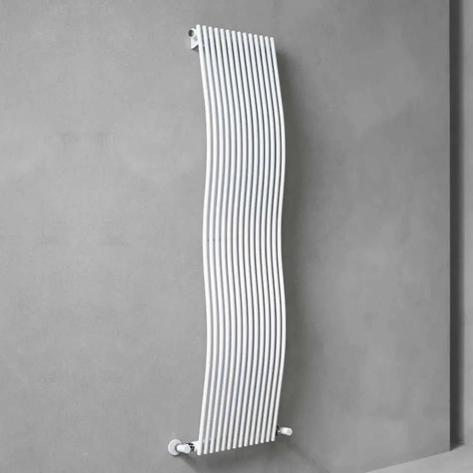Termoarredo da Bagno Verticale Design Moderno Ondulato 1181 Watt - Tucano Viadurini