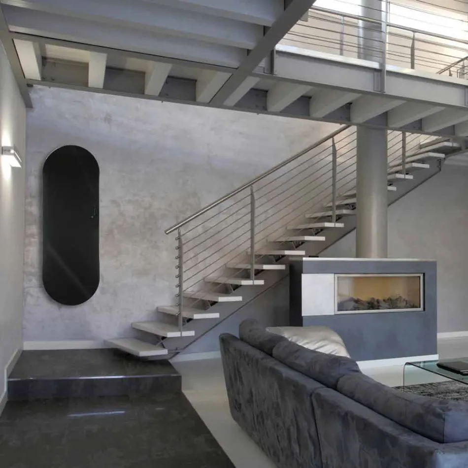 Termoarredo design elettrico in vetro temperato Brian, made in Italy Viadurini