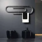 Termoarredo design Graffe idraulico con finitura cromata by Scirocco H Viadurini