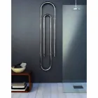 Termoarredo design graffetta elettrico con finitura cromata Scirocco H Viadurini