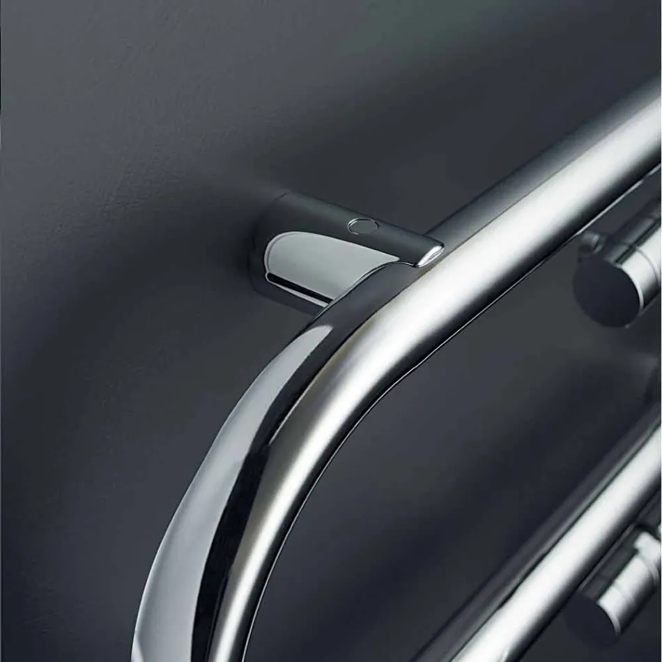 Termoarredo design graffetta elettrico con finitura cromata Scirocco H Viadurini