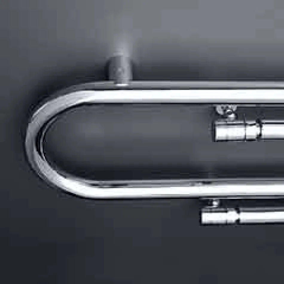 Termoarredo design graffetta elettrico con finitura cromata Scirocco H Viadurini