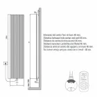 Termoarredo Design Verticale Elettrico a Parete in Acciaio a 900 W - 1000Righe Viadurini
