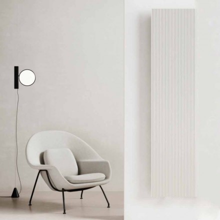 Termoarredo Design Verticale Elettrico a Parete in Acciaio a 900 W - 1000Righe Viadurini