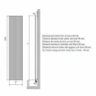 Termoarredo Design Verticale Idraulico a Parete in Acciaio a 900 W - 1000Righe Viadurini