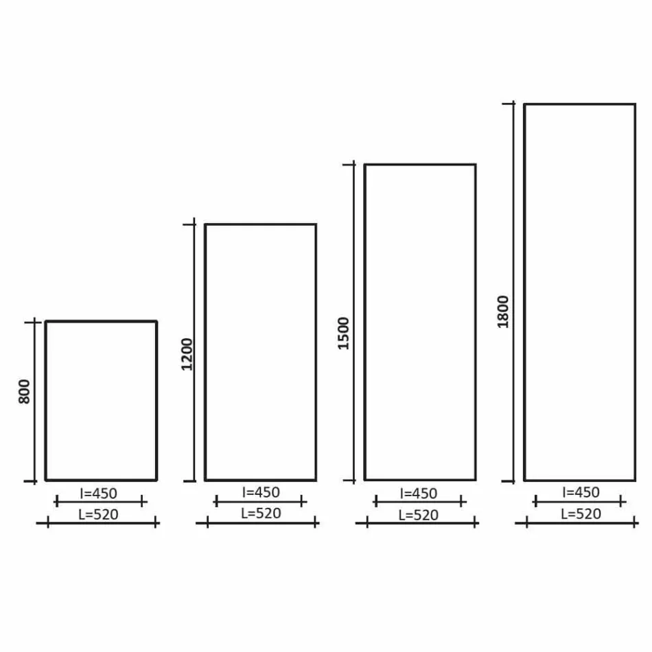 Termoarredo Design Verticale Idraulico in Alluminio fino 1061 Watt - Bent Viadurini
