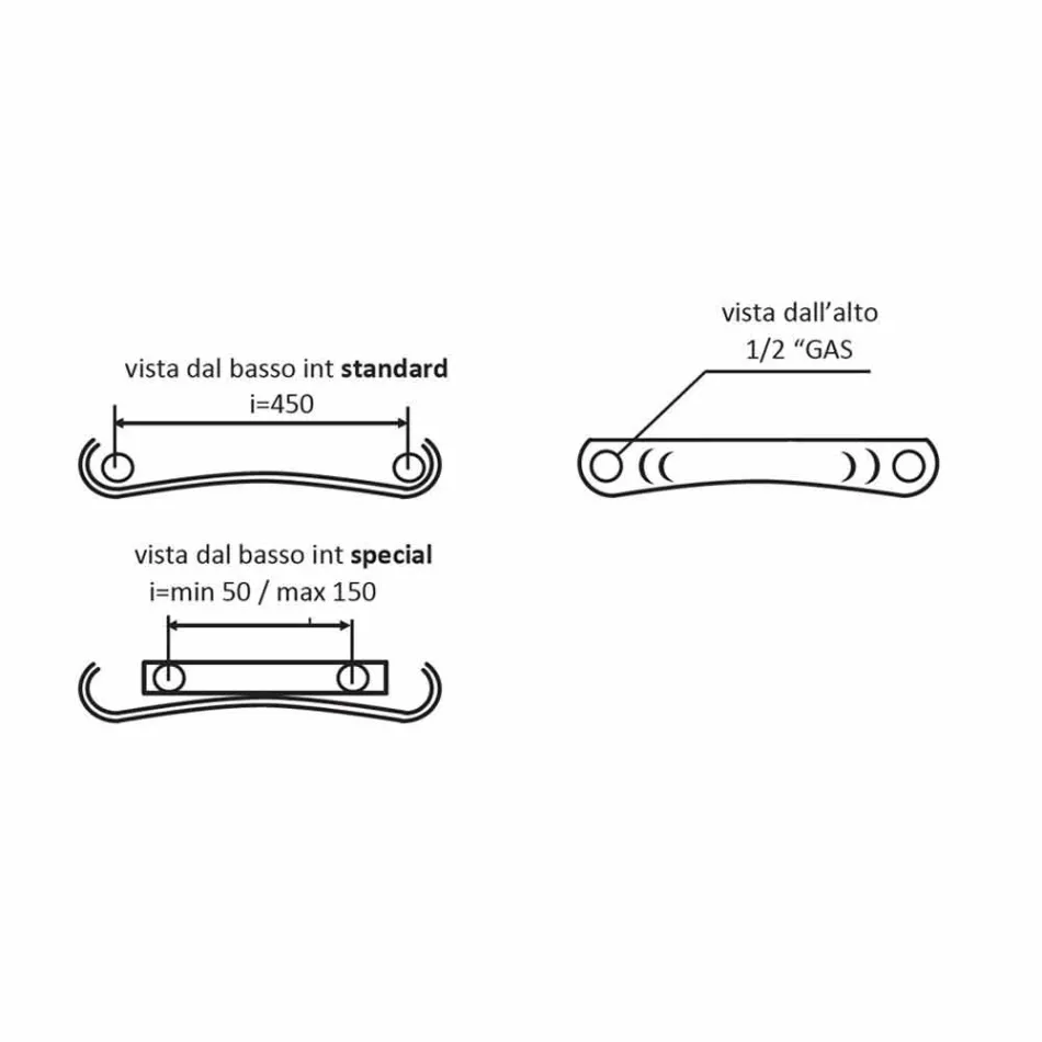 Termoarredo Design Verticale Idraulico in Alluminio fino 1061 Watt - Bent Viadurini