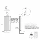 Termoarredo Elettrico a Parete Design Moderno Verticale a 1000 Watt - Zigolo Viadurini