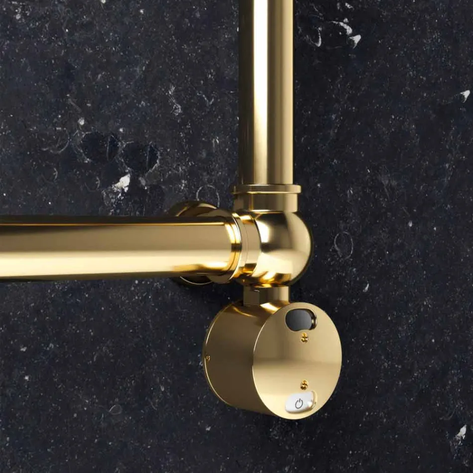 Termoarredo Elettrico Componibile in Ottone Cromo o Oro a 200 W - Caesar Viadurini