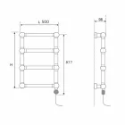 Termoarredo Elettrico Componibile in Ottone Cromo o Oro a 200 W - Caesar Viadurini