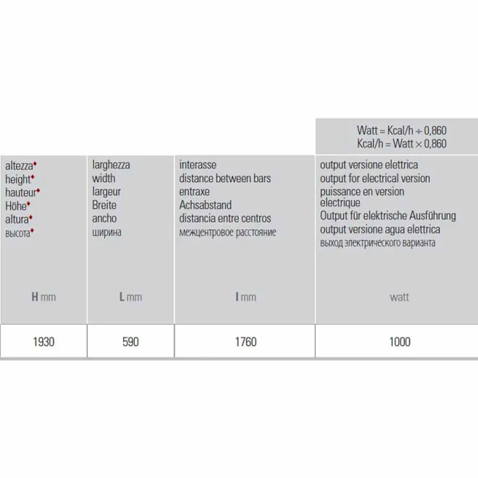 Termoarredo Elettrico da Soggiorno o Bagno di Design con Led 1000 W - Shine Viadurini
