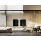 Termoarredo elettrico di design a raggi infrarossi in vetro nero Clear Viadurini