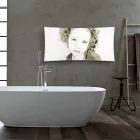 Termoarredo elettrico di design con foto in vetro temperato Barry Viadurini