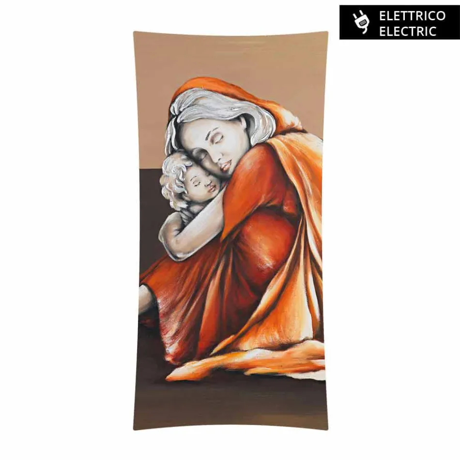 Termoarredo elettrico di design con foto in vetro temperato Barry Viadurini