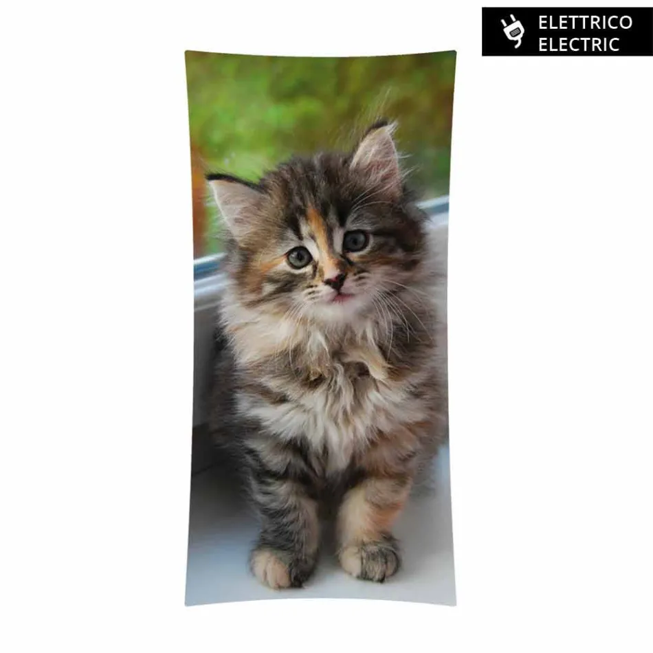 Termoarredo elettrico di design con foto in vetro temperato Barry Viadurini