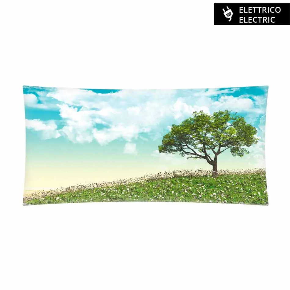 Termoarredo elettrico di design con foto in vetro temperato Barry Viadurini