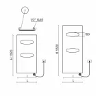 Termoarredo Elettrico di Design per Bagno in Acciaio 6 Misure 1000 Watt - Mask Viadurini