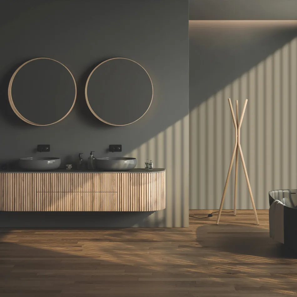 Termoarredo Elettrico Free-Standing in Acciaio con Interruttore a Pedale - Tree Viadurini