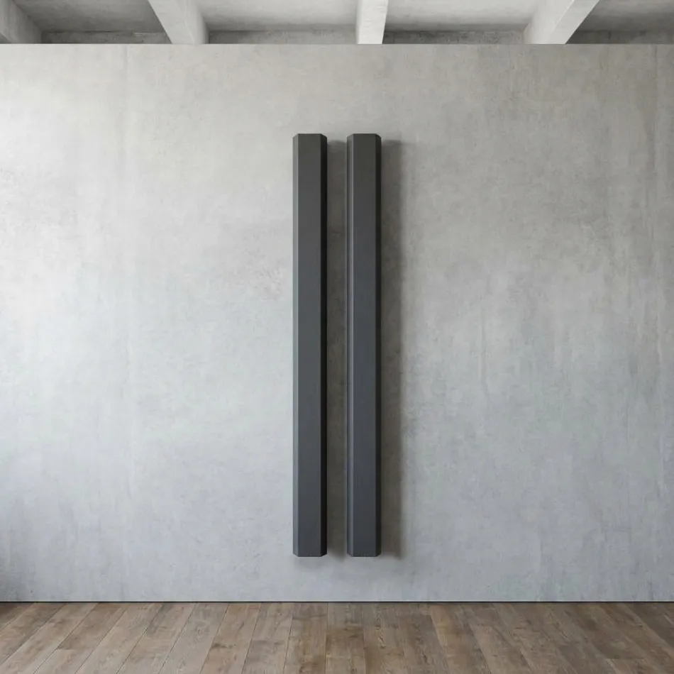 Termoarredo Elettrico in Acciaio al Carbonio Due Finiture Made in Italy - Ember Viadurini