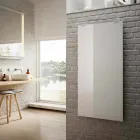 Termoarredo elettrico in vetro bianco di design Star, made in Italy Viadurini