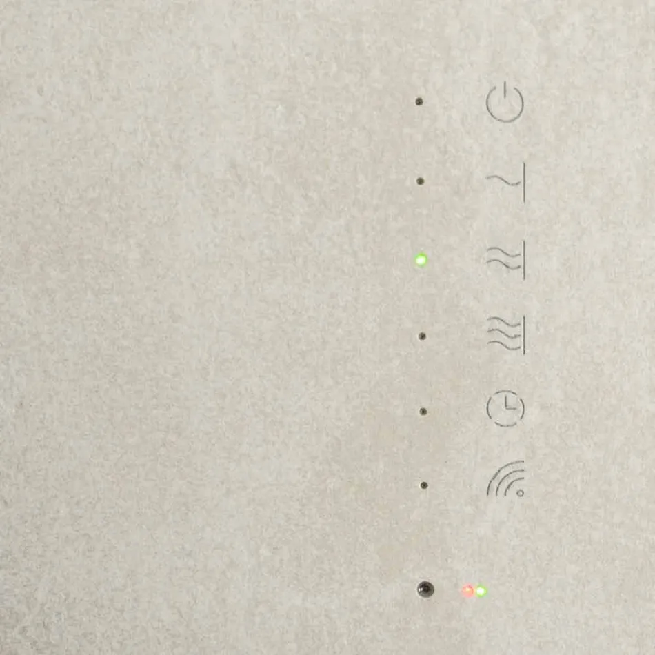 Termoarredo elettrico in vetro temperato, finitura in pietra Jonny Viadurini