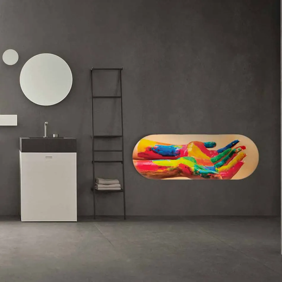 Termoarredo elettrico moderno personalizzabile con foto Brian Viadurini