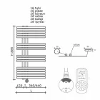 Termoarredo Elettrico per il Bagno Design Moderno a Parete a 400 W - Pavone Viadurini