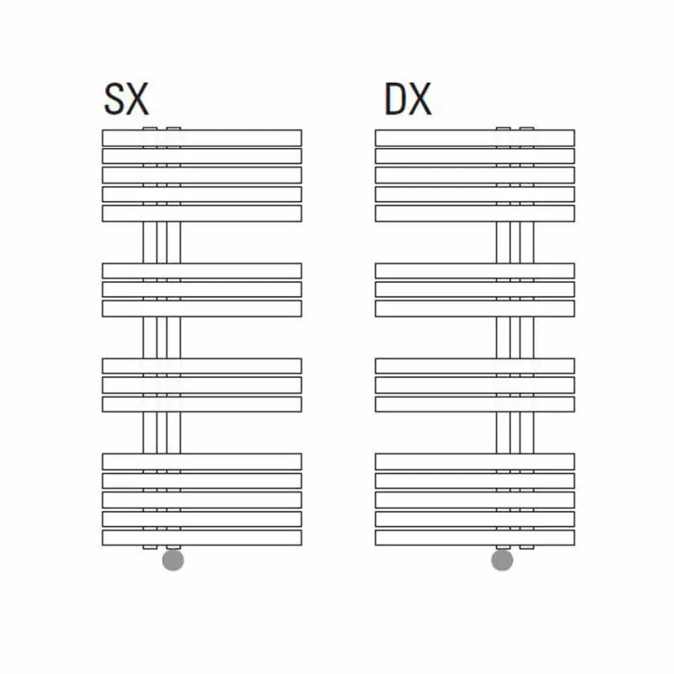 Termoarredo Elettrico per il Bagno Design Moderno a Parete a 400 W - Pavone Viadurini