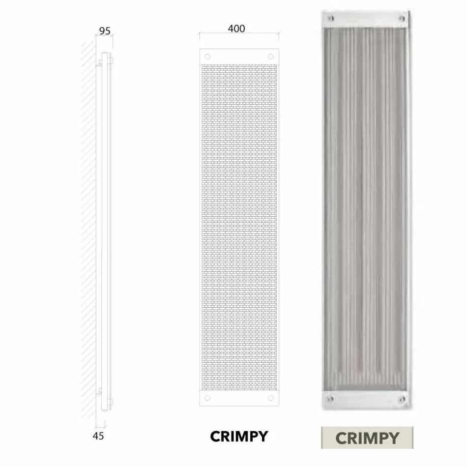 Termoarredo elettrico verticale design moderno New Dress by Scirocco H Viadurini