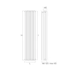 Termoarredo Idraulico con Collettori Orizzontali e Tubi Verticali - Colomba Viadurini