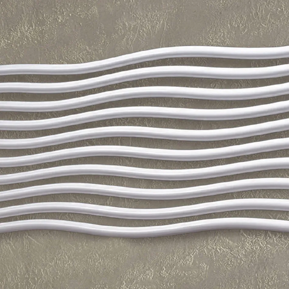 Termoarredo Idraulico con Elementi Orizzontali Curvati Made in Italy - Zucchero Viadurini