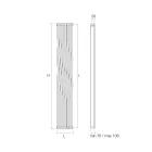 Termoarredo Idraulico con Elementi Verticali Curvati Made in Italy - Ribes Viadurini