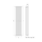 Termoarredo Idraulico con Tripla Serie di Elementi Verticali Made in Italy - Cenci Viadurini