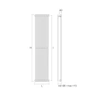 Termoarredo Idraulico con Una Serie di Elementi Verticali Made in Italy - carbonio Viadurini