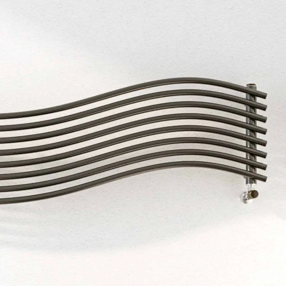 Termoarredo idraulico design moderno in acciaio Wave by Scirocco H Viadurini