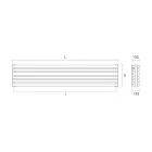 Termoarredo Idraulico in Acciaio Finitura Bianco Puro Made in Italy - Cookies Viadurini