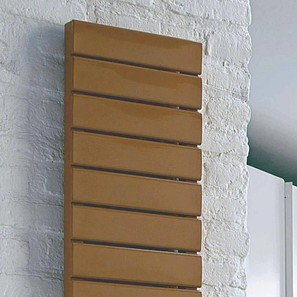 Termoarredo idraulico in acciaio, mensole in rovere,Utility Scirocco H Viadurini